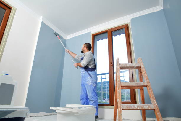 Painter working on walls